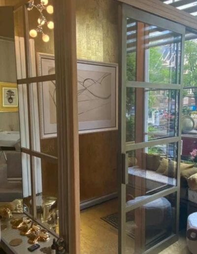 Skygate enkele schuifdeur in Edel - Messing