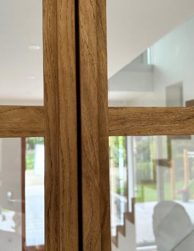 Eiken houtlook stalen deur