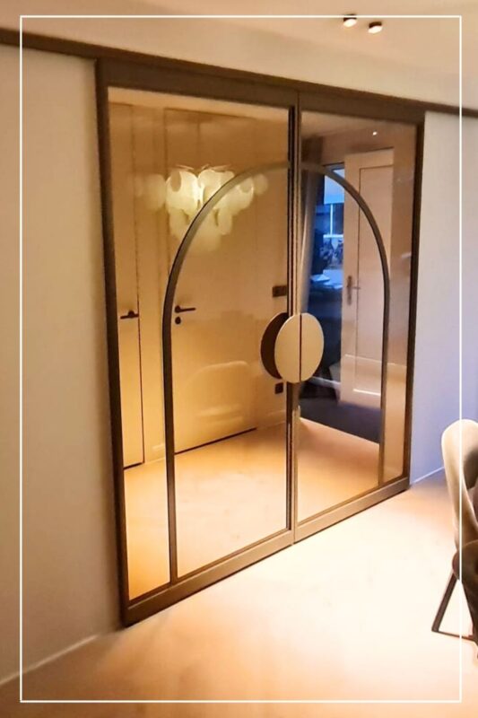 Skygate Flow dubbele schuifdeur met ronde greep