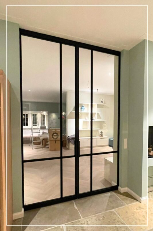 Skygate Classic dubbele schuifdeur RAL zwart