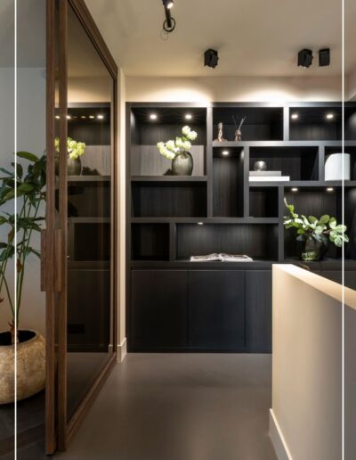 Houtlook schuifdeur in notenhout, Classic model N1