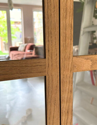 Skygate stalen deur met houtlook afwerking