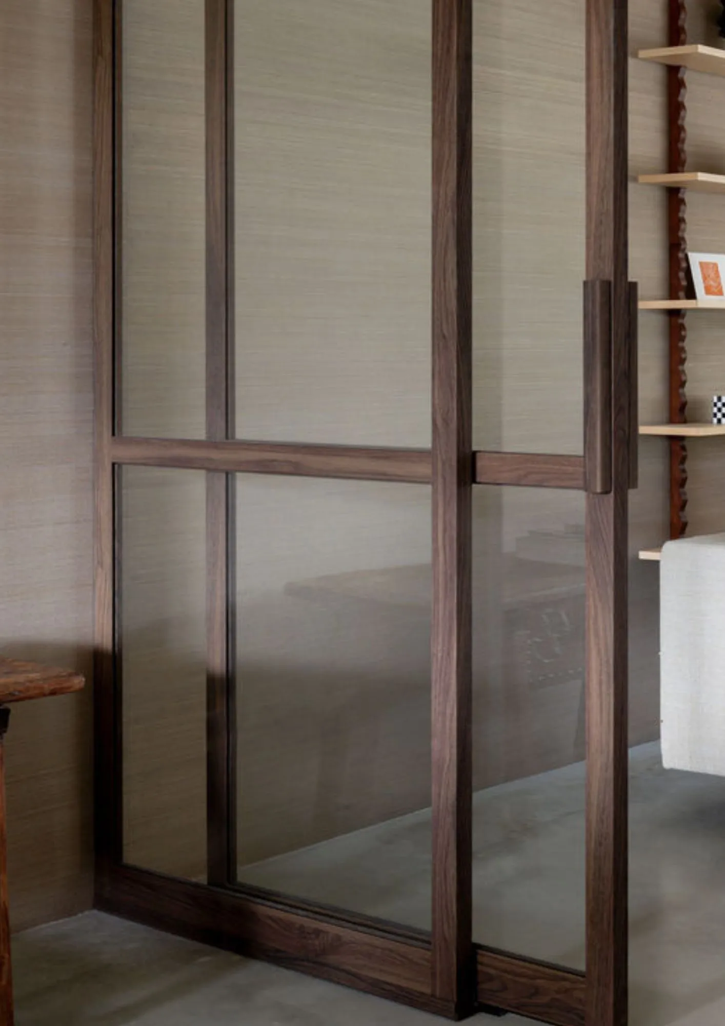 Houtlook stalen schuifdeuren