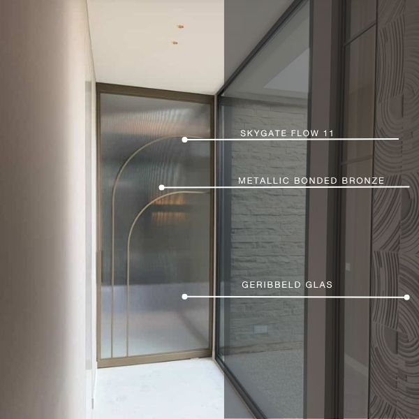 Houtlook stalen schuifdeuren