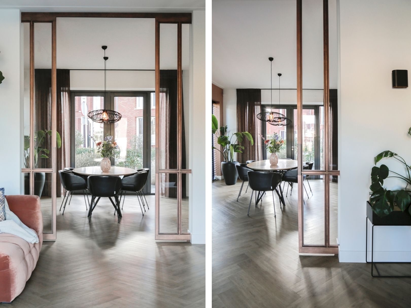 Maatwerk stalen deuren met glas in luxe interieur van Skygate.