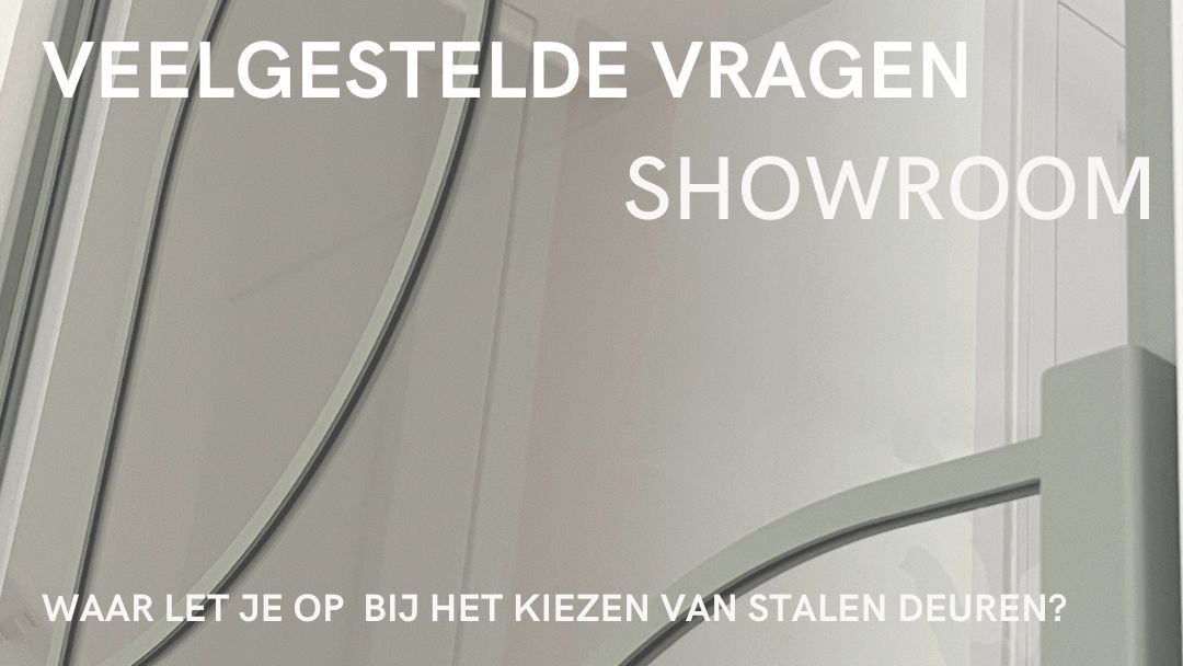 Banner met veelgestelde vragen over stalen deuren en showroomadvies bij Skygate